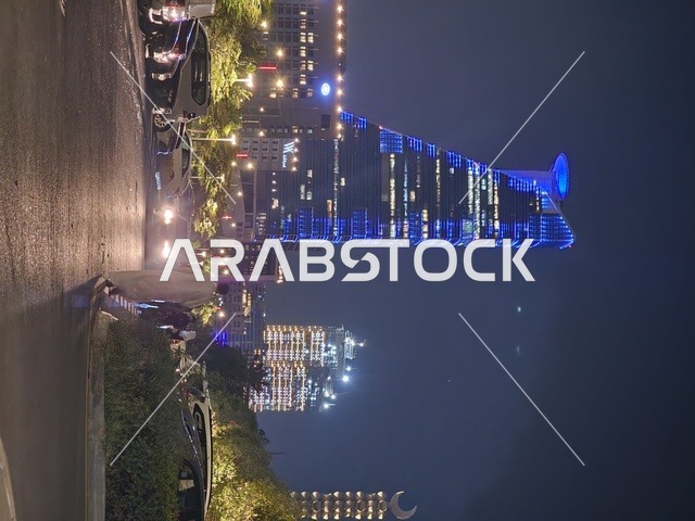 برج جدة بالمملكة العربية السعودية، الواجهه البحرية، الاشجار والنباتات الخضراء، كورنيش جدة، معالم جدة المشهورة، السياحة في السعودية