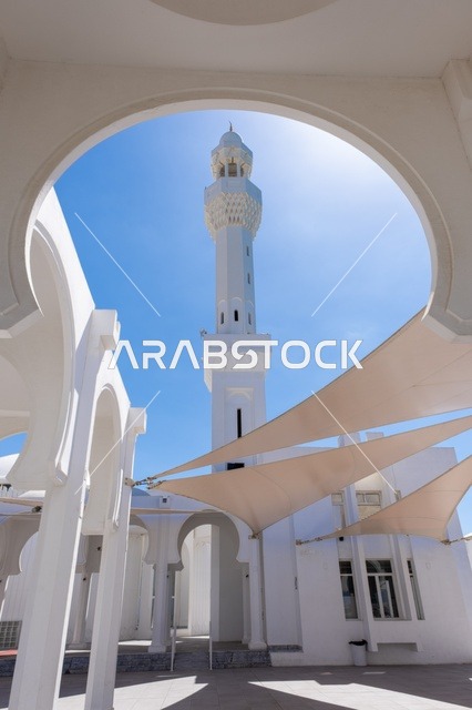 مشهد نهاري ساحر لشاطئ جدة ومعالمها المميزة ، مساجد وفنادق ومنتزهات على الواجهة البحرية،   أجواء هادئة تعكس جمال مدينة جدة وروعة طبيعتها الساحلية.