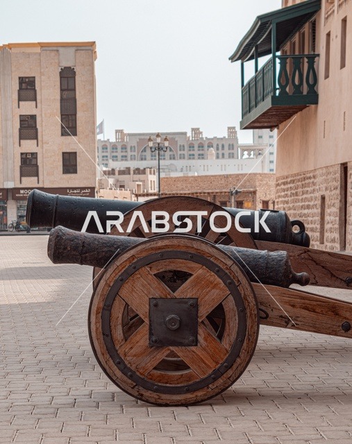 حصن تاريخي في متحف عجمان، المباني التقليدية والحديثة في منطقة التراث في الشارقة،الإمارات العربية المتحدة