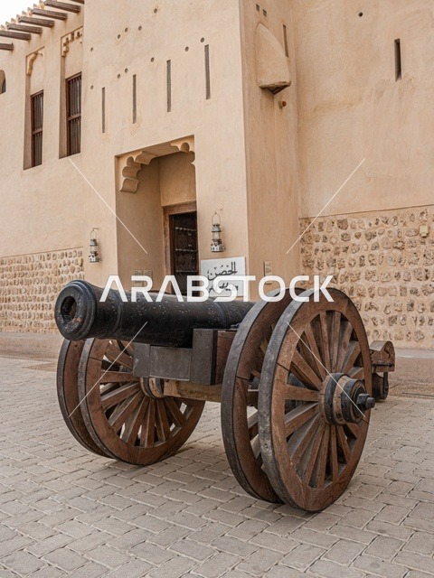 حصن تاريخي في متحف عجمان، المباني التقليدية والحديثة في منطقة التراث في الشارقة،الإمارات العربية المتحدة