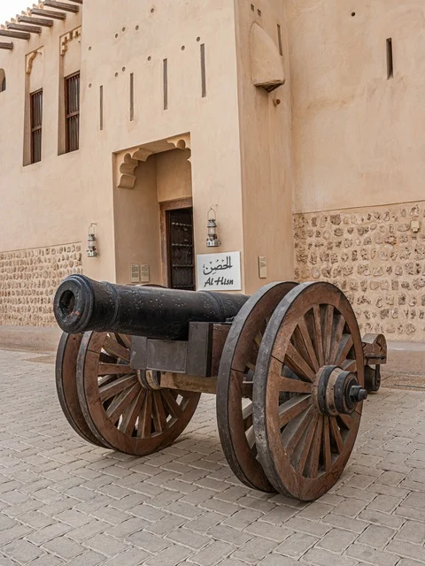 حصن تاريخي في متحف عجمان، المباني التقليدية والحديثة في منطقة التراث في الشارقة،الإمارات العربية المتحدة