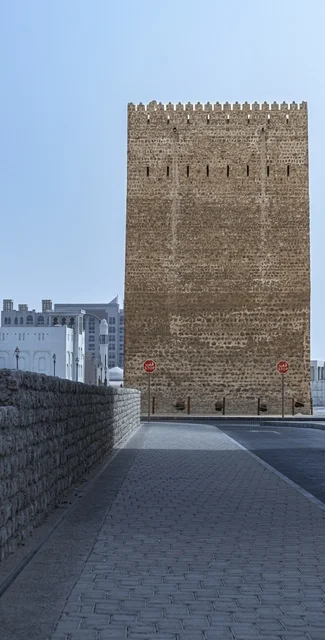 حصن تاريخي في متحف عجمان، المباني التقليدية والحديثة في منطقة التراث في الشارقة،الإمارات العربية المتحدة