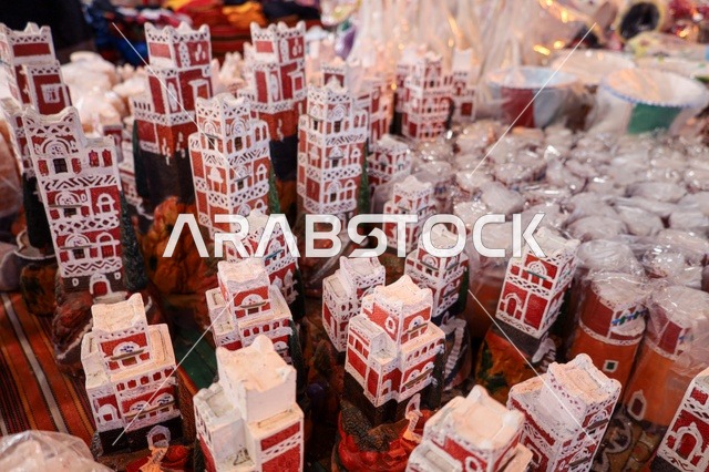 Landmarks of the Kingdom of Saudi Arabia, beautiful tourist places in the city of Abha, handicrafts and folk folklore, the old market in Saudi Arabia, antique shop.