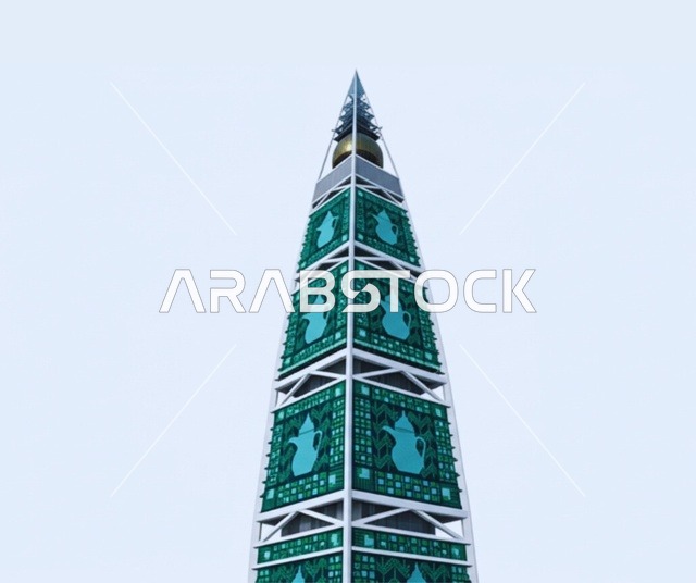 National occasions and holidays, traditional engravings and embroidery, celebrating Saudi National Day on September 23, Flag Day on March 11, the National Day logo to commemorate the 95th anniversary of Saudi Arabia, decorative Gulf Arab shapes, the popular heritage of Sadu decoration with geometric shapes.
