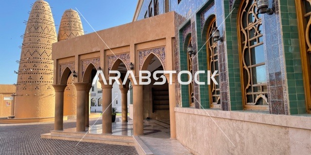 المباني الطينية الأثرية القديمة, أبراج الحمام في قرية كتارا الثقافية بمدينة الدوحة, الفن الهندسي المعماري على الطراز الطيني القديم, الأماكن والمعالم السياحية التراثية المشهورة في قطر