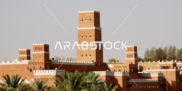 The historic city of Diriyah in the Kingdom of Saudi Arabia, with buildings featuring traditional Najdi architectural style, is the historical capital of the first Saudi state.