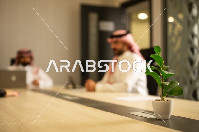 ورش عمل وتدريب، تبادل الخبرات والافكار، دراسة وتحليل المشاريع الجديدة، استخدام جهاز تقني حديث، الوحدة والعمل الجماعي، تطوير العمل وحل المشكلات، اجراء اجتماع لفريق عمل عرب خليجيين سعوديين داخل مقر الشركة، مهنة ووظيفة سعودية مكتبية