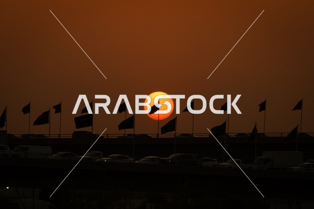 Saudi National Day commemorates September 23, pride, honor, and belonging to the homeland, a festive entertainment event, Saudi Flag Day on March 11, the atmosphere of celebrations for the 95th anniversary in public streets at night, celebrating national holidays and occasions.