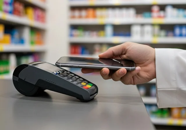 متعة التسوق في سوبر ماركت ، صورة مقربة لرجل عربي خليجي سعودي يقوم بالدفع  بطريقة الكترونية بإستخدام بطاقة الإئتمان البنكية ، دفع حساب المستلزمات المنزلية في مول سعودي ، سهولة الدفع عبر بطاقة الصراف