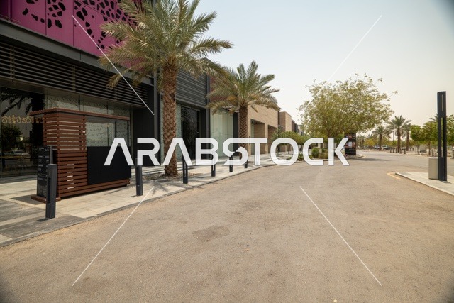 Riyadh Front Project, outdoor seating areas at the Roshan front during the day, a recreational and tourist area in the Kingdom of Saudi Arabia, entertaining family activities and events, entertainment and shopping centers in the city of Riyadh.