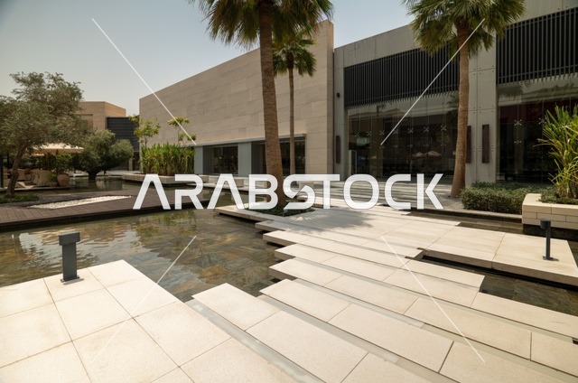 Riyadh Front Project, outdoor seating areas at the Roshan front during the day, a recreational and tourist area in the Kingdom of Saudi Arabia, entertaining family activities and events, entertainment and shopping centers in the city of Riyadh.