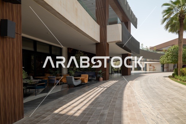 مشروع واجهة الرياض، اماكن الجلوس الخارجية في واجهه روشن في النهار، مكان ومنطقة ترفيهيه سياحية في المملكة العربية السعودية، أنشطة وفعاليات عائلية مسلية، مراكز التسلية والترفيه والتسوق التجاري في مدينة الرياض