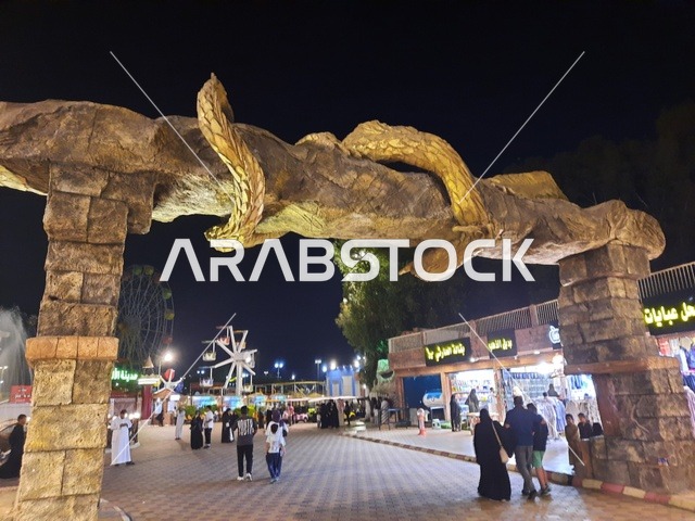 منظر لحديقة حيوانات الطائف في الطائف، المملكة العربية السعودية، معالم واماكن سياحية