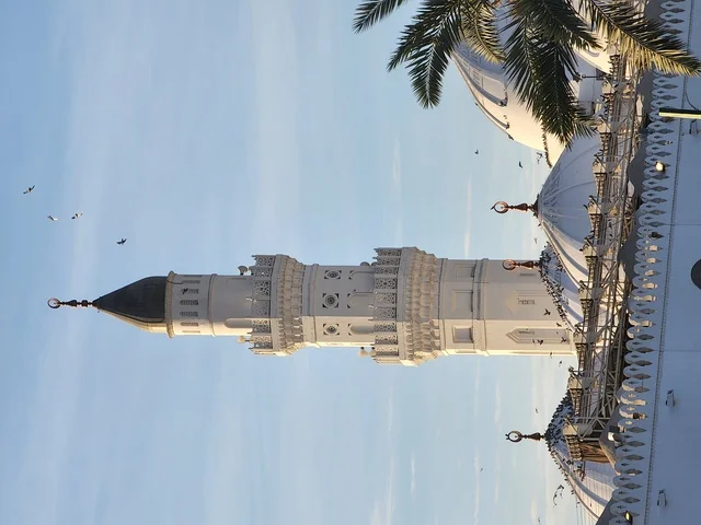 Quba Mosque and its Mihrab in Medina, the Islamic and archaeological landmarks and mosques in Saudi Arabia, worship and drawing closer to God.