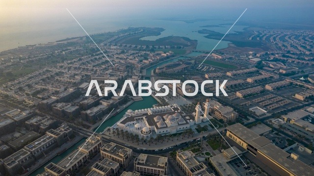 King Abdullah University of Science and Technology, modern architectural engineering art, famous landmarks in the Kingdom of Saudi Arabia.