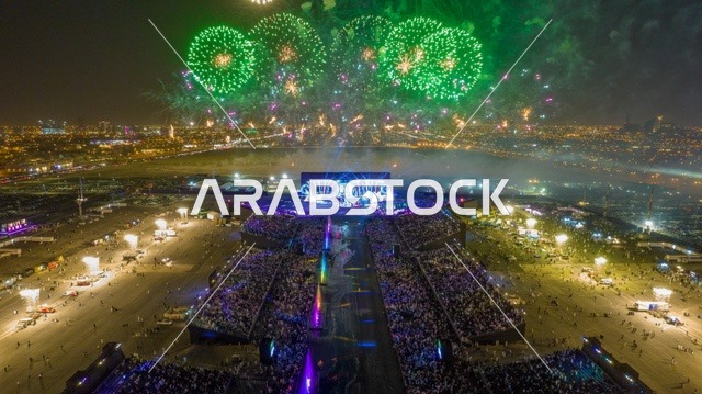 الأنشطة الترفيهية الاحتفالية،فعالية المدل بيست ، المشاركة في المناسبات والأعياد السعيدة في السعودية ،الاستمتاع بمشاهدة الألعاب النارية و المفرقعات