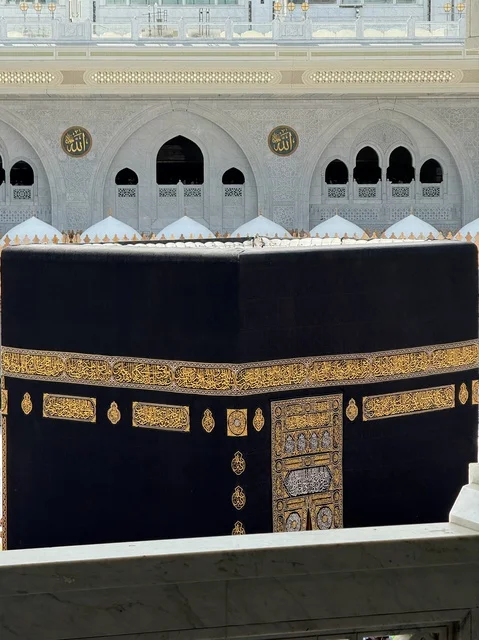 The destination for Muslims from around the world, pilgrims and Umrah performers circumambulate the Holy Kaaba in the Sacred Mosque in Mecca, visiting the Sacred House of God in Mecca, performing the rituals of Hajj and Umrah, sacred Islamic religious places and landmarks in the Kingdom of Saudi Arabia.