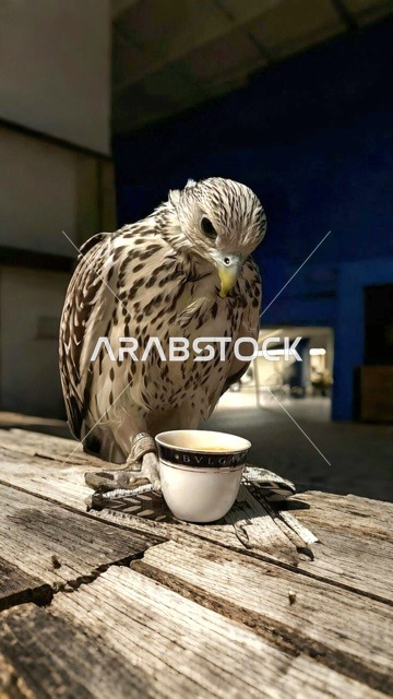 The rich Gulf heritage, the interest in breeding and caring for birds of prey and predators, a symbol of strength, defiance, and keen eyesight, the purebred Arabian falcon in the Kingdom of Saudi Arabia