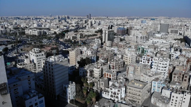 مدينة جدة التاريخية ، المملكة العربية السعودية ، معالم تاريخية في جدة البلد ، البيوت والمباني التاريخية ، صورة درون للمباني الأثرية في البلد القديمة في مدينة جدة ،  أماكن سياحية تراثية شعبية، أحياء مدينة جدة القديمة، اماكن ومعالم اثرية قديمة في السعودية