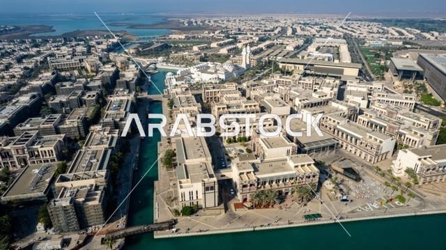 العمارة والفن الهندسي لجامعة الملك عبد الله للعلوم والتقنية، البحارة و دليل لإرشاد السفن، جامعة الملك عبد الله للعلوم والتقنية في ثول,  تصوير جوي لجامعة كاوست في مدينة ثول في جدة بالمملكة العربية السعودية، صورة جويه، منارة جامعة الملك عبد الله.