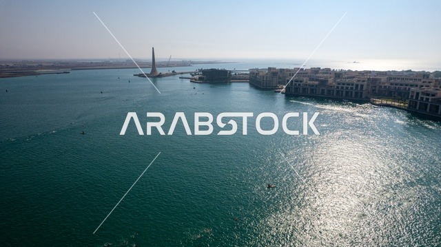 جامعة الملك عبد الله للعلوم والتقنية، البحارة و دليل لإرشاد السفن، جامعة الملك عبد الله للعلوم والتقنية في ثول,  تصوير جوي لجامعة كاوست في مدينة ثول في جدة بالمملكة العربية السعودية، صورة جويه، منارة جامعة الملك عبد الله.