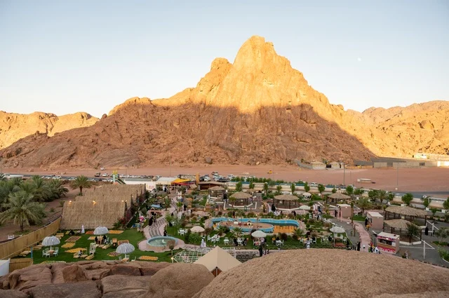 The spirit of the past and the authenticity of the place, traditional rural houses at the foot of the Aja Mountains in the village of Aqda, nature and greenery with the density of the mountains, landmarks and tourist places in the city of Hail in the Kingdom of Saudi Arabia.