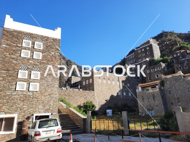 Famous tourist attractions, a tour of the heritage village of Rijal Almaa in the Asir region, ancient historical houses, historical places in the Kingdom of Saudi Arabia.