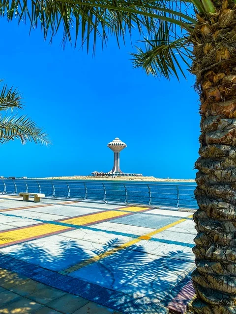 The marine nature in the Eastern Province, the water tower in the city of Khobar, famous tourist places and landmarks, areas to attract and draw tourists from abroad, the distinguished architectural engineering arts in the Kingdom of Saudi Arabia.