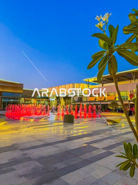 The waterfront of a commercial entertainment mall in the Kingdom of Bahrain, tourism in Bahrain, Avenues Mall in Manama on King Faisal Road, Avenues Mall Bahrain, tourist attractions in Bahrain.