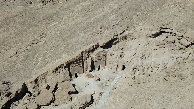 The cities of the Prophet Shu'ayb is an archaeological city that includes houses and ancient temples carved into the rock and mountains, located in Al-Bida in the Tabuk region of northern Saudi Arabia.