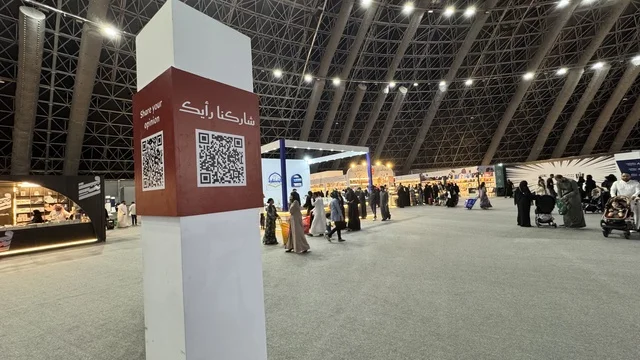 Visitors of different age groups interacted at the International Book Fair in Jeddah on December 16, 2025, featuring famous cultural landmarks and tourist attractions, exhibitions from the Kingdom of Saudi Arabia, enjoying time purchasing useful novels for learning and cultural enrichment, attracting and drawing tourists from around the world, and events of the Riyadh Season.
