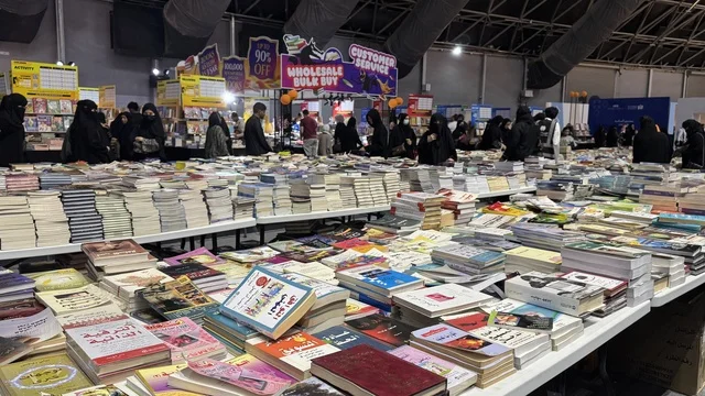 A collection of educational books and novels inside the International Book Fair in Jeddah on December 16, 2025, where visitors from various age groups interacted with famous cultural landmarks and tourist attractions, exhibitions of the Kingdom of Saudi Arabia, attracting and drawing tourists from around the world, and events of the Riyadh Season.