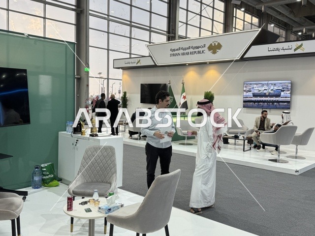 جناح لرجال اعمال سوريين في معرض "صُنع في السعودية 2025"، حدث صناعي بارز يهدف إلى تعزيزالخدمات الوطنية السعودية، إبراز جودة وتنوع الصناعات الوطنية وابتكاراتها،  يحمل المعرض شعار "نصنع التمكين"، هيئة تنمية الصادرات السعودية، 2025 في مركز الرياض للمعارض