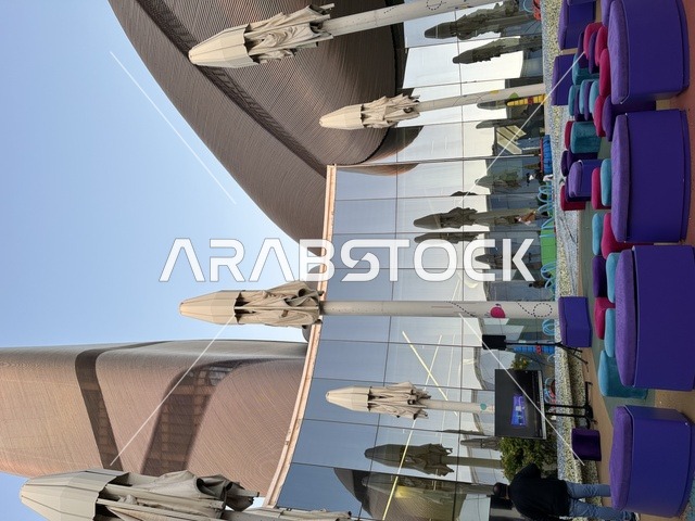 Facility management and logistics services, events of the Wonders Hills Festival in Jubail Industrial City in the Eastern Province, organizing outdoor events in modern architectural facades, visitor flow in public squares, utilizing lighting and urban coordination, enhancing tourism and knowledge experiences.