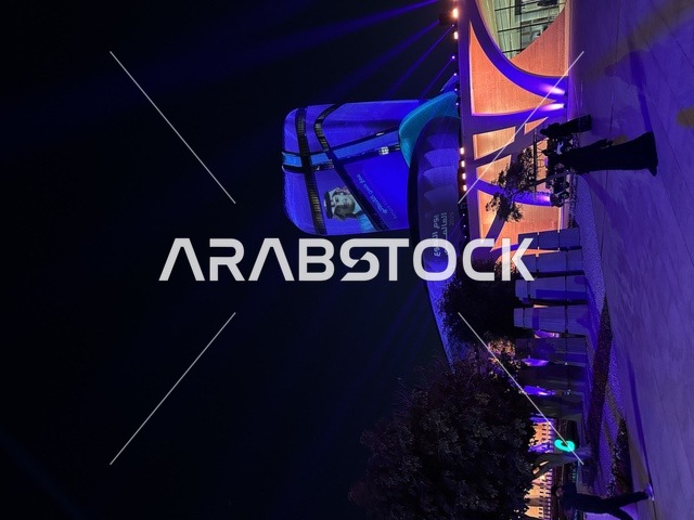 Operating interactive lighting systems in the architectural facade of the King Abdulaziz Center for World Culture (Ithra), events of the Taal Al-Ajaib Festival in the city of Jubail Industrial in the Eastern Province, analysis of nighttime audience flow, application of community event strategies for International Volunteer Day.