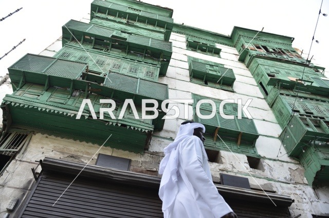 المباني الأثرية في البلد التاريخي في مدينة جدة، الرواشين القديمه في المدينة التاريخية في جدة بتصميم معماري عربي و إسلامي قديم ، أماكن سياحية تاريخية في المملكة العربية السعودية ، معالم تاريخية في جدة البلد ، معالم أثرية في اليونسكو ، مدينة جدة التاريخية