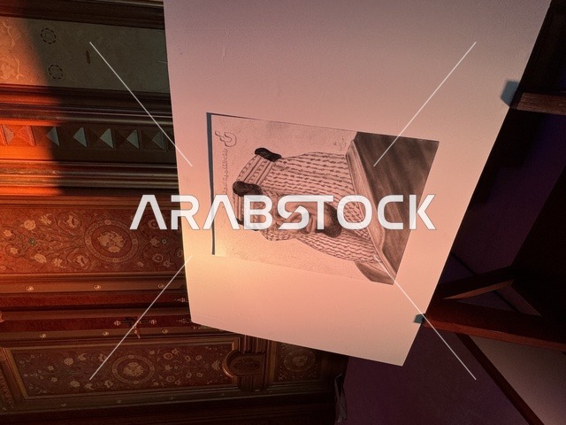 لوحة فنية بتقنية الرصاص والفحم لمؤسس المملكة العربية السعودية، ملتقى ريادة الأعمال وأنماط العمل الحديث (DeveGo 2025) في مركز الملك عبدالعزيز الدولي للمؤتمرات بمدينة الرياض، الفترة من 21 وحتى 23 من ديسمبر 2025 ، مستقبل العمل الحر والتقنيات الحديثة في المملكة العربية السعودية