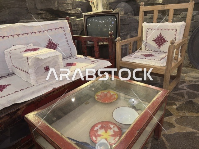 A café overlooking the Arabian Gulf, featuring unique traditional Arab architecture with modern influences, the Heritage Village is a prominent museum and restaurant located on the Corniche of Dammam in the Kingdom of Saudi Arabia.