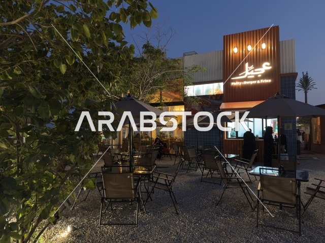 A marine tourism and entertainment destination, unique family atmosphere, restaurants and cafes with a coastal view, Bahar Takiya in the Eastern Province of Dammam on December 24, 2025, Kingdom of Saudi Arabia, diverse entertainment shows and activities.