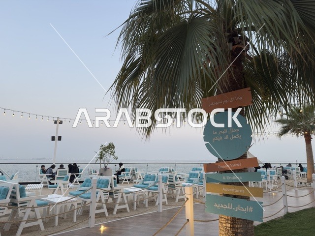 مطاعم ومقاهي متنوعة باطلالة ساحلية فى تكية بحر فى المنطقه الشرقيه بالدمام يوم ٢٤ من ديسمبر ٢٠٢٥، المملكة العربية السعودية  ، وجهة سياحية وترفيهية بحرية ،أنشطة ترفيهية ممتعه