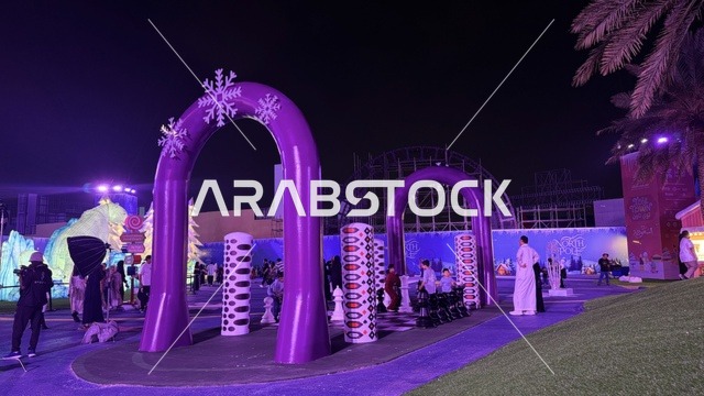 مكان لقضاء وقت ممتع، مهرجان هايد بارك الشتوي من 14 نوفمبر 2025 إلى 1 يناير 2026، فعالية موسم جدة 2025 ، ونتر وندرلاند جدة في حي الشاطئ بالقرب من الكورنيش على طريق الملك عبدالعزيز، وجهة ترفيهية شتوية كبرى