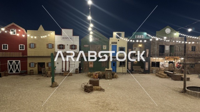 أنشطة متنوعة في الهواء الطلق، مكان لقضاء وقت ممتع في المملكة العربية السعودية، مباني على الطراز الكلاسيكي الغربي، وجهة ترفيهية سياحية، بلدة ساوث ويست (الكاوبوي) في حي الزهراء على طريق الملك عبدالعزيز في مدينة جدة لعام 2025،