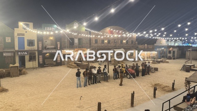 أنشطة متنوعة في الهواء الطلق، مكان لقضاء وقت ممتع في المملكة العربية السعودية، مباني على الطراز الكلاسيكي الغربي، وجهة ترفيهية سياحية، بلدة ساوث ويست (الكاوبوي) في حي الزهراء على طريق الملك عبدالعزيز في مدينة جدة لعام 2025،