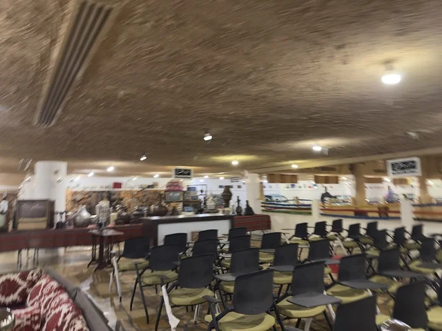 Selling traditional handicrafts, a building in the old style, the popular village auction on the Corniche of Dammam, a cultural and tourist landmark that combines heritage, restaurants, and cafes, a place to enjoy time with family in the Kingdom of Saudi Arabia.