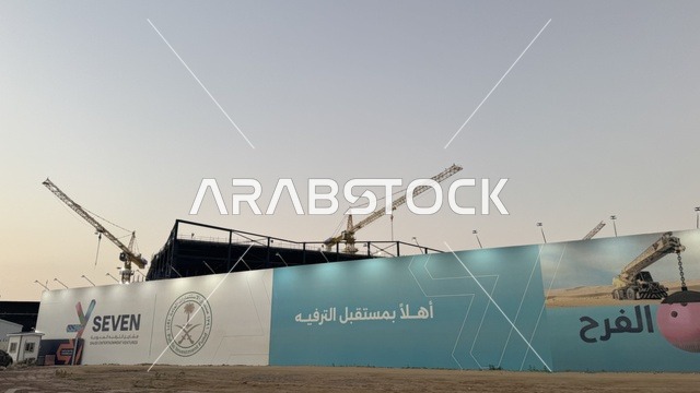 Infrastructure under development at the Abhur Waterfront on the northern Corniche of Jeddah, Saudi Arabia, is an urban project that enhances the waterfront, a marine tourism and entertainment destination, a coastal promenade with open views of the Red Sea, and various recreational activities.