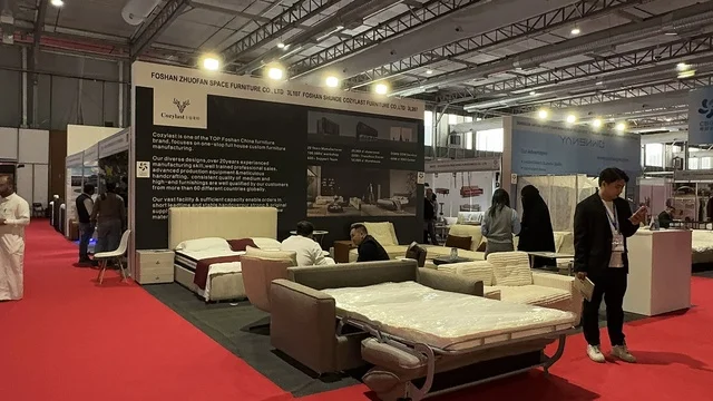 Exploring furniture and handicrafts, Chinese arts and crafts, diverse Chinese products for all visitors, the Chinese House Exhibition in Riyadh on December 22, 2025, Saudi Arabia, traditional food experience.