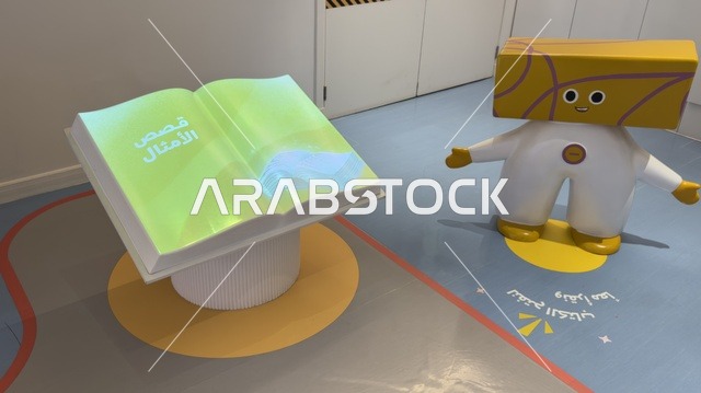 تجربة تعليمية تفاعلية، معرض اللغة العربية للأطفال فى مقر مجمع الملك سلمان العالمي للغة العربية في حي الورود بالرياض، يوم ١١ من ديسمبر 2025 ، تنمية مهارات القراءة والتعبير، أنشطة ثقافية وترفيهية للأطفال، أجواء تعليمية ممتعة فى المملكة العربية السعودية