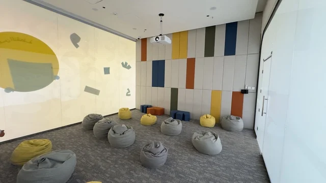 Developing reading and expression skills, the Arabic Language Exhibition for children at the King Salman Global Center for the Arabic Language in Al-Warood neighborhood in Riyadh, on December 11, 2025, cultural and recreational activities for children, enjoyable educational atmosphere in the Kingdom of Saudi Arabia, interactive educational experience.