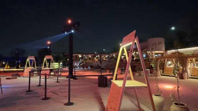 Diverse kiosks and restaurants, entertainment activities and family experiences, winter bazaar in Riyadh, Saudi Arabia, on December 12, 2025, a unique winter shopping experience, local and creative products, various products and crafts, warm winter atmosphere.