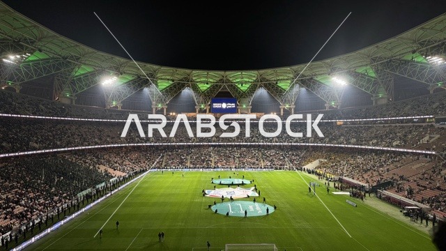 حماس الجمهور والمشجعين، فوز فريق الاهلي، مباراة الأهلي و النصر يوم 2 يناير 2026 في دوري روشن السعودي، ملعب مدينة الملك عبدالله الرياضية (الجوهرة المشعة) في جدة